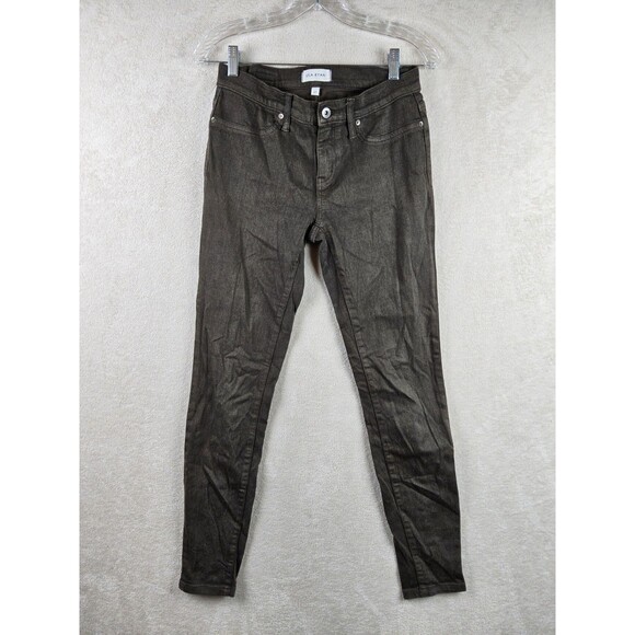 Lila Ryan Women's Brown Tapered Slim Denim Jeans Size 27 - Picture 1 of 3